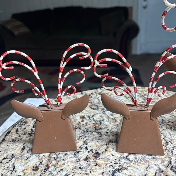 Reindeers • Candy Cane Antlers • Christmas • Brown • 3 • Metal • Ringing Bells - Picture 9 of 12